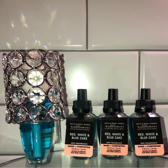 Bath & Body Works Other - Red, White & Blue Cake: Bath & Body Works Wallflower Plug & Refill Bundle